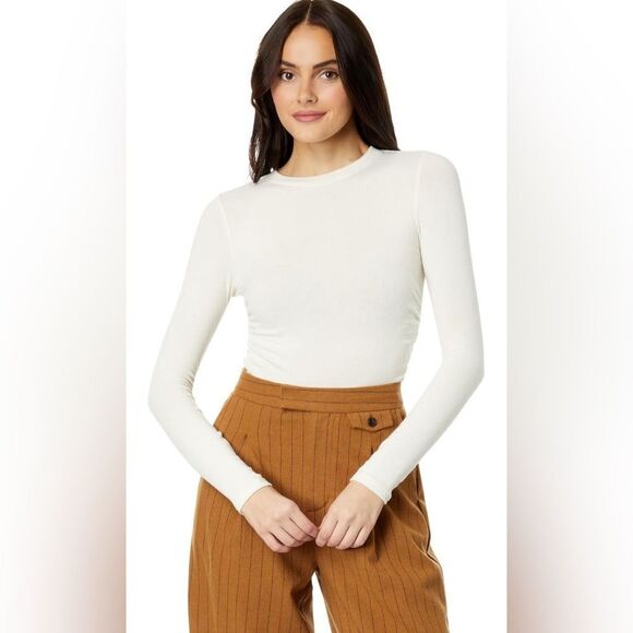Madewell | Brushed Jersey Ruched Long-Sleeve Tee
 Size M - Picture 1 of 7